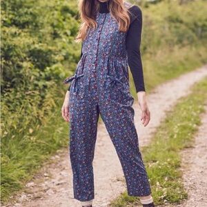Laura Ashley x Joanie Floral Blue Jumpsuit